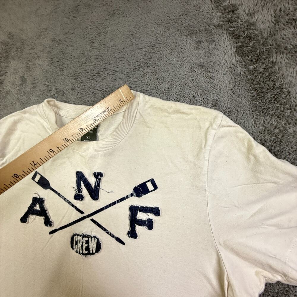 Vintage Abercombie & Fitch Rowing Shirt Muscle Tee XL Crew Neck Single Stitch - Picture 5 of 7
